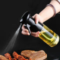 1pc Black Transparent Oil Spray Bottle for Cooking Kitchen Olive Oil Sprayer for Camping BBQ Baking Vinegar Soy Sauce