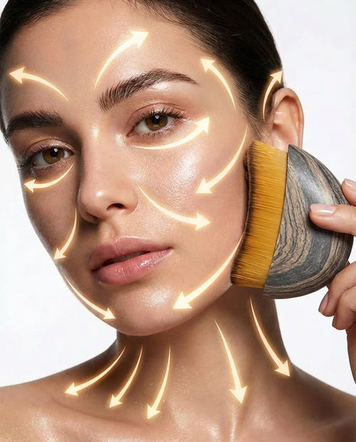 1/2 PCS Lymphatic Contour Face Brush for Sculpting – Anti-Puffiness, Detox & Lift, Improves Skin Glow & Absorption(1 Pcs Contour Face Brush)