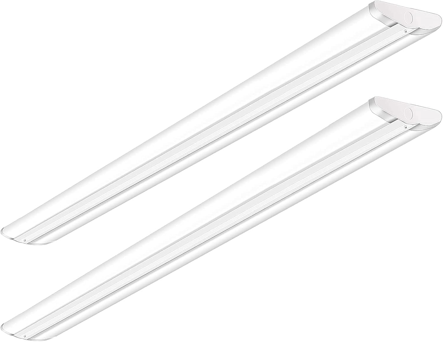 ANTLUX 110W 8FT LED Wraparound Ultra Slim Strip Lights, 12600LM, 5000K, 8 Foot LED Garage Shop Lights, Flush Mount Warehouse Office Ceiling Lighting Fixture, Fluorescent Tube Replacement, 2 Pack