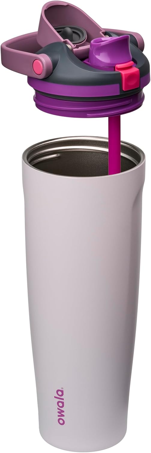 Owala FreeSip Sway Insulated Stainless Steel Water Bottle with Two-Way Spout, Built-In Straw and Bucket Handle, Made for Travel, School, and Sports, 40oz, BPA Free, Leak Proof, Dreamy Field