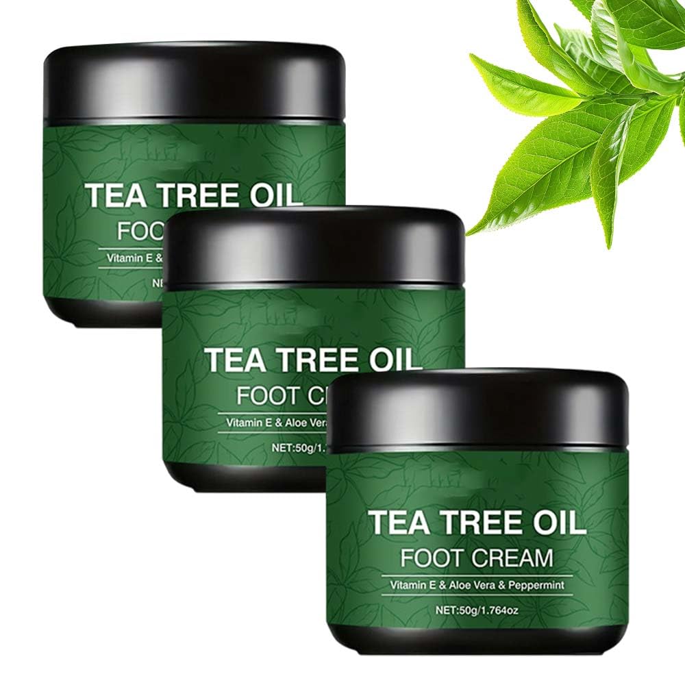 Tea Tree Oil Foot Cream, 2026 New Tea Tree Foot Moisturizer for Dry Cracked Heels and Feet, Soften & Renew Dry, Rough Feet (1)