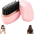 Yaslayp Glambrushs Mini Hair Straightener,Rechargeable Wireless Portable Hair Straightener Brush,3-Speed Temperature Control,Mini Hair Straightener for Women,Idea for Home Travel (Pink)