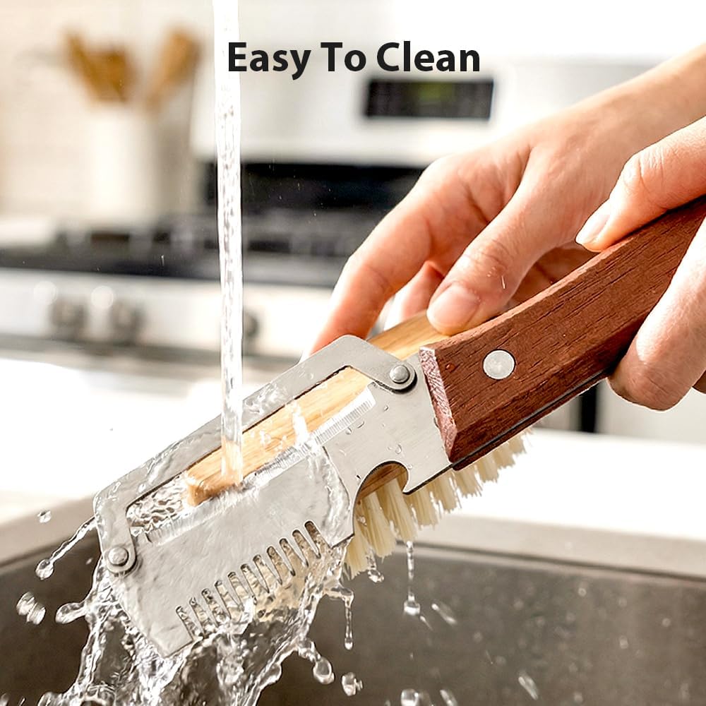 Premium Vegetable Peeler with Wooden Handle and Bottle Opener, Multi-Functional Vegetable Peeler for Kitchen, Kitchen Gadgets Tool for Fruit Pumpkin Peeling Potato Carrot Veggie Peeler (2)