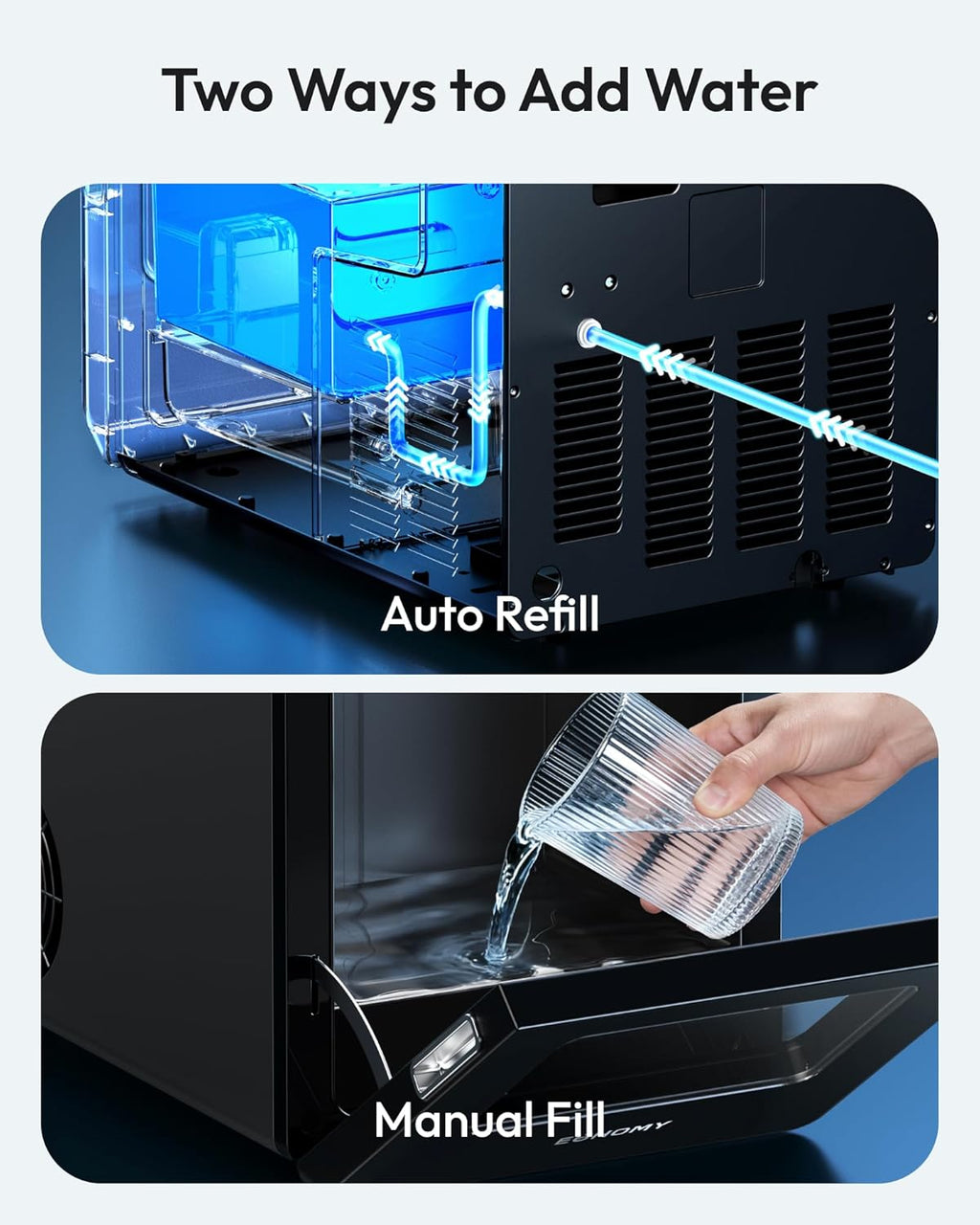 EUHOMY 2" Ice Ball Maker Countertop, 4Pcs Ready in 40Mins, 144Pcs/day, Self-Cleaning Sphere Ice Maker Machine with Crystal Clear Ice, Round Ice Cube Maker for Whiskey & Bourbon