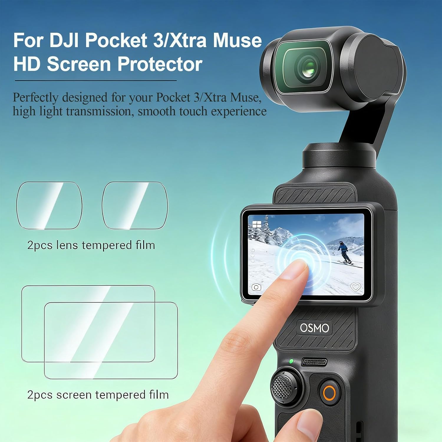 Case for DJI Osmo Pocket 3/Xtra Muse Camera, Soft Silicone Protective Case, Anti-Scratch, Slim Fit Skin with mic Cover and Screen Protector Accessories for Osmo Pocket 3/Xtra Muse (Brown)