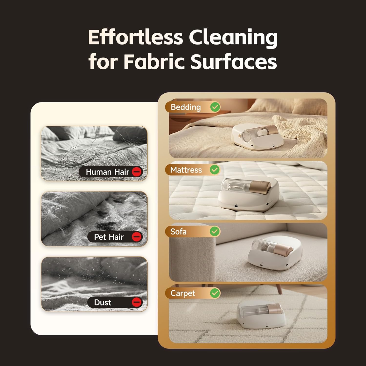 CREATULIZE X1 Robot Bed Vacuum, Automatic Mattress Vacuum Cleaner with Intelligent Path Planning, UV-C Light, HEPA Filter, One-Click 100% Dust & Pet Hair Removal for Bed, Mattress, Sofa, Carpet