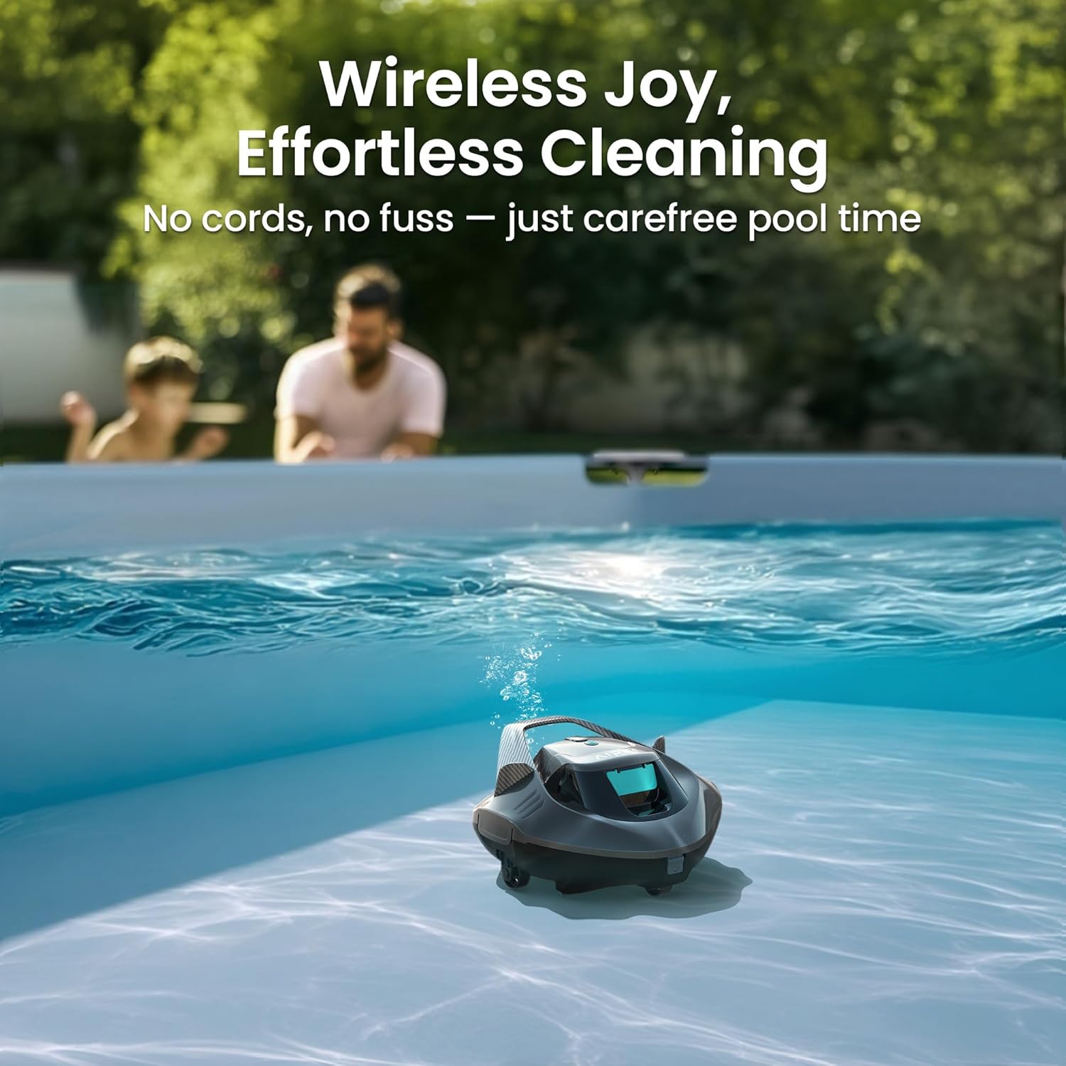 (2026 Upgrade) AIPER Seagull SE Cordless Robotic Pool Cleaner, Above Ground Pool Vacuum with LED Indicator, Lasts 100 Mins, Self-Parking, Ideal for Flat Pools up to 860 sq.ft (Renewed)