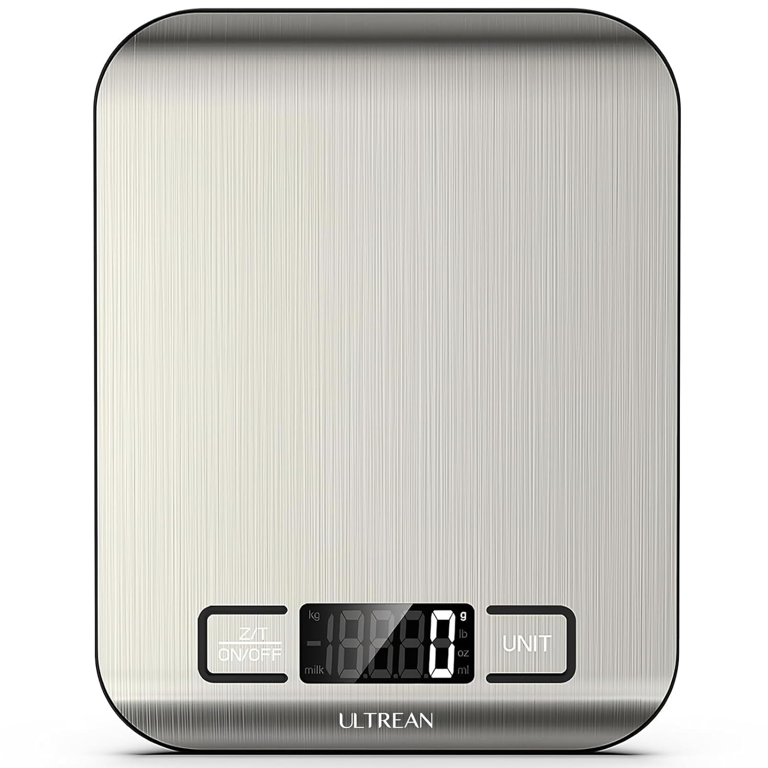 Ultrean Food Scale, 33lb Digital Kitchen Scale for Food Ounces Grams, 304 Stainless Steel, Type-C Charging and Batteries, Perfect for Meal Prep, Cooking, and Baking