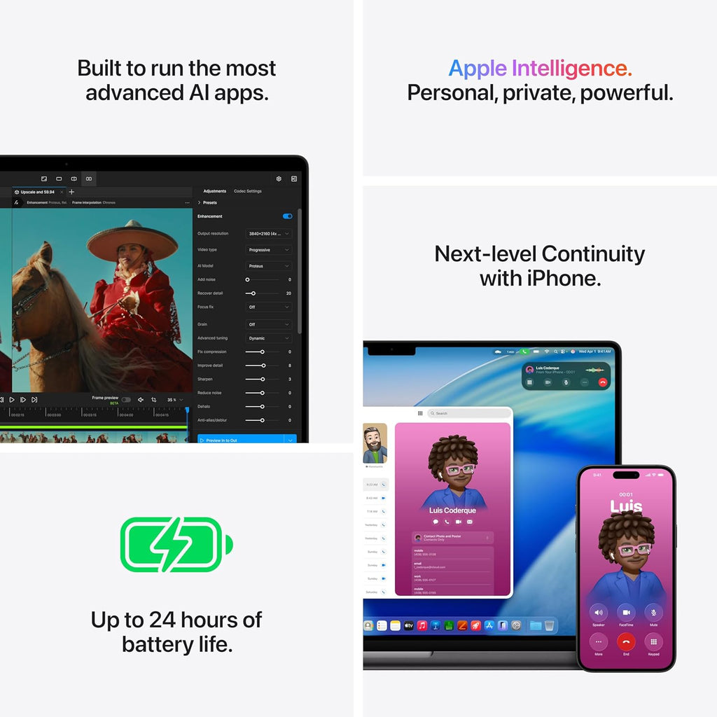 Apple 2026 MacBook Pro Laptop with Apple M5 Pro chip with 18-core CPU and 20-core GPU: Built for AI, 16.2-inch Liquid Retina XDR Display, 24GB Unified Memory, 1TB SSD, Wi-Fi 7; Space Black