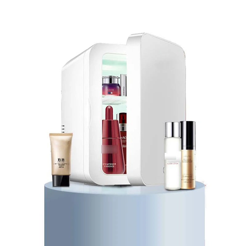 8L Desktop Mini Beauty Makeup Skincare Fridge Small Cosmetics Refrigerator Compact Cooler Warmer for Bedroom Office Car Dorm