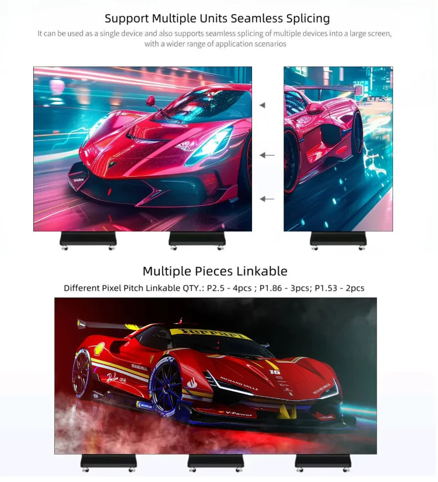 P1.25 P1.538 COB Poster LED Display, High-Definition Advertising Screen, Indoor Commercial HD Digital Signage