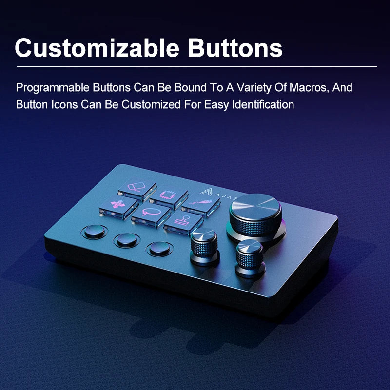 Ajazz AKP03E/153E Desktop Helper Desk Console Panel Controller Programmable Macro Custom Button Mini Keyboard Multiple Scenario