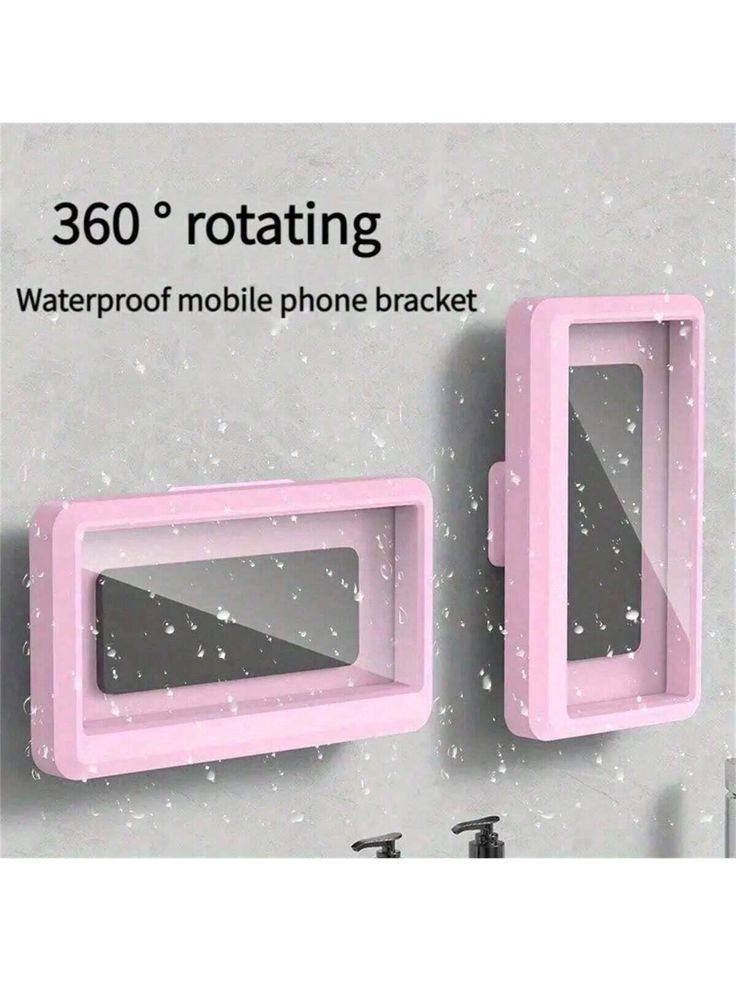 Lamicall Shower Phone Holder with Speaker Holes, IPX6 Waterproof Clear Sound & 480° Rotation Shower Case Accessories, Waterproof Bathroom Wall Mount for Mom iPhone 17 Pro Max, S26 Ultra, 4-7" Phone