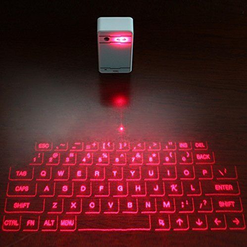 AGS Wireless Laser Projection Bluetooth Virtual Keyboard for Iphone, Ipad, Smartphone and Tablets